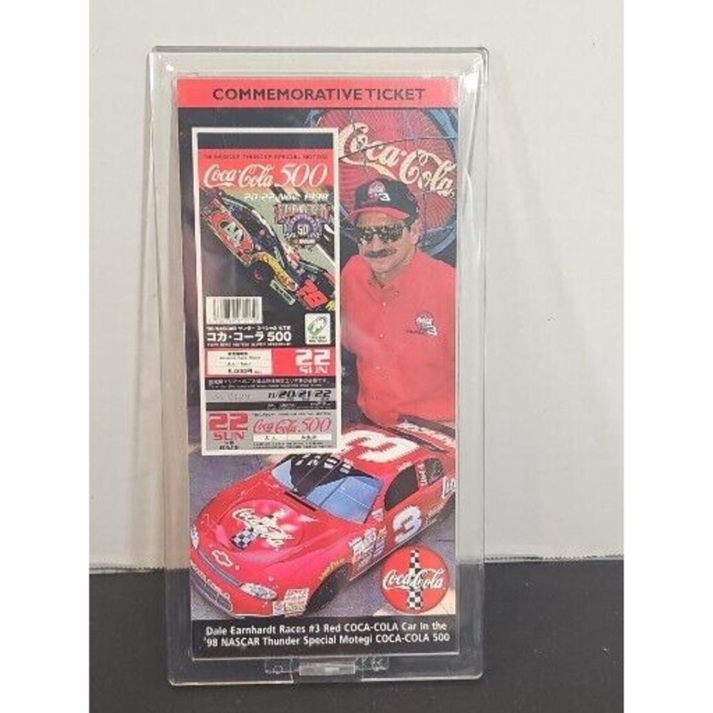Vintage NASCAR Dale Earnhardt 1998 Coca-Cola 500 Commemorative Ticket